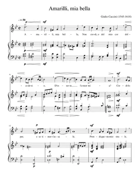 Free Giulio Caccini sheet music | Download PDF or print on Musescore.com