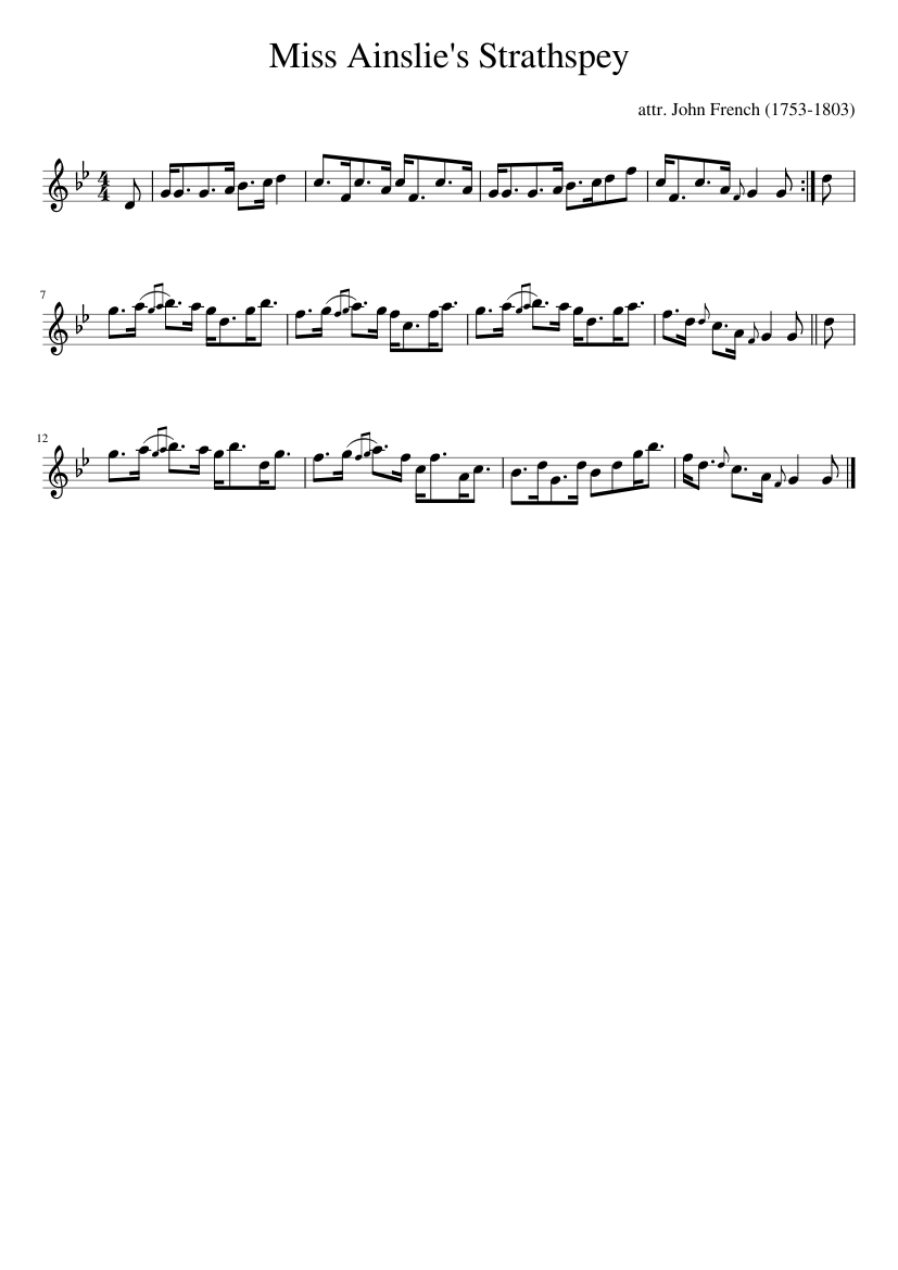 Miss Ainslie's Strathspey