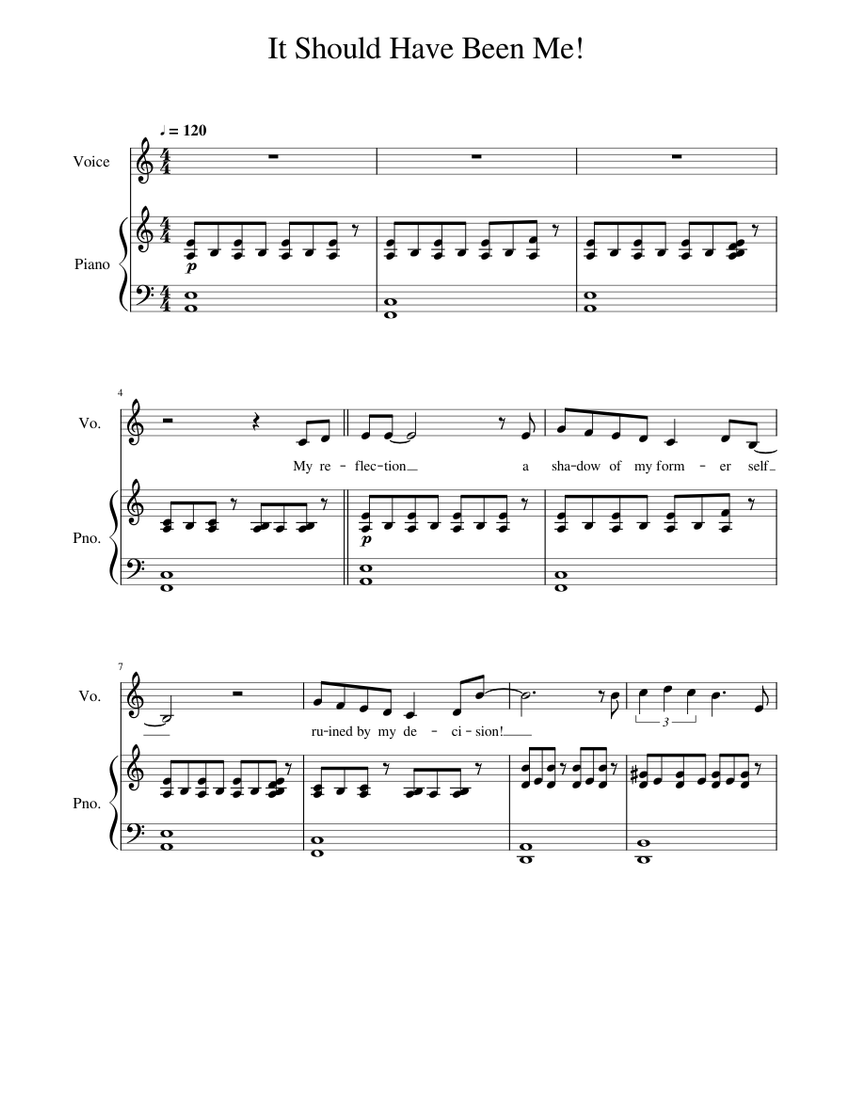 It Should Have Been Me! Sheet music for Piano, Vocals (Piano-Voice