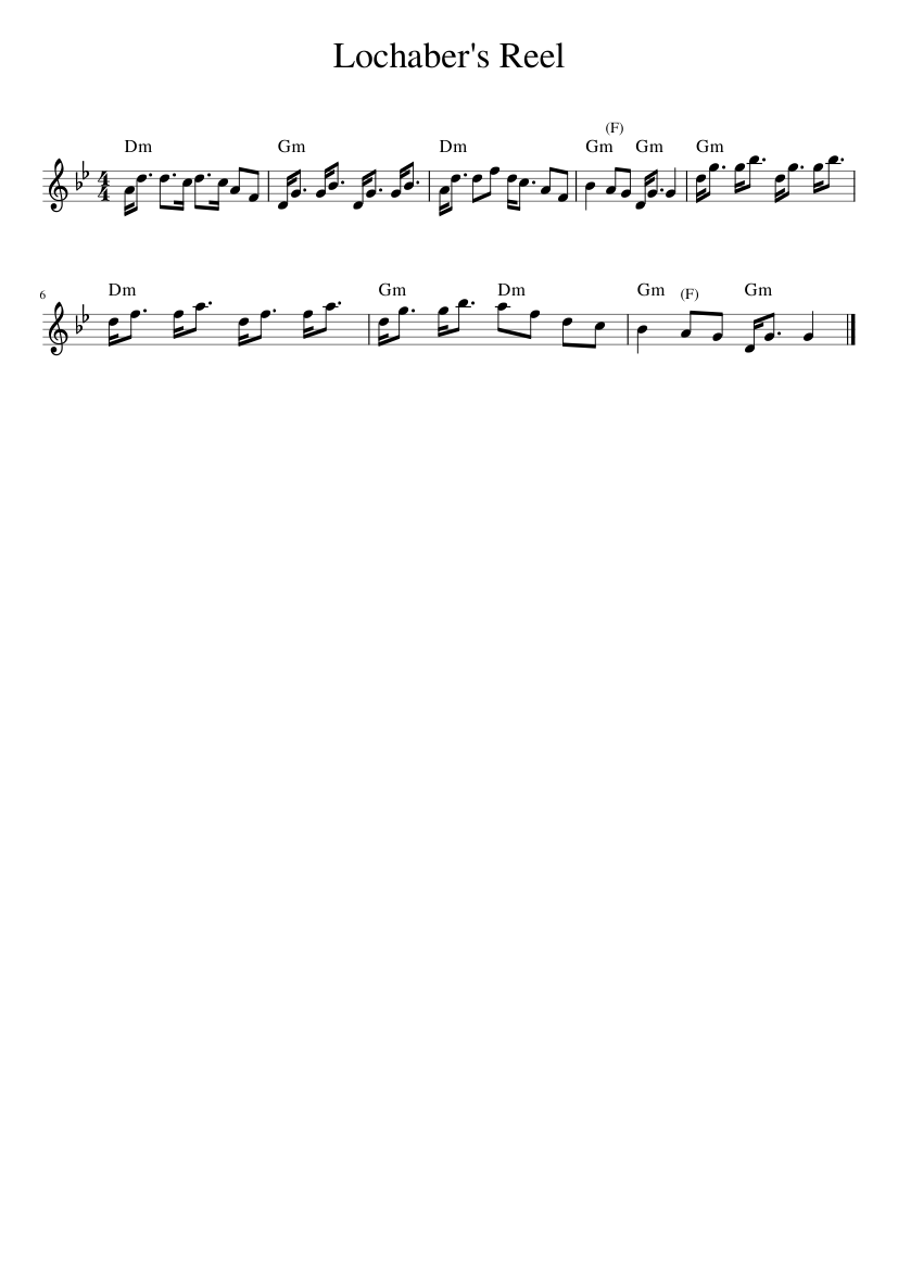 Lochaber's Reel Sheet music for Piano (Solo)