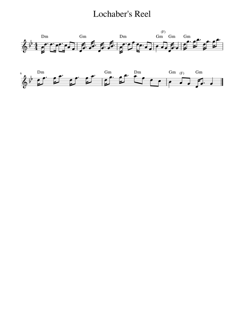 Lochaber's Reel Sheet music for Piano (Solo)