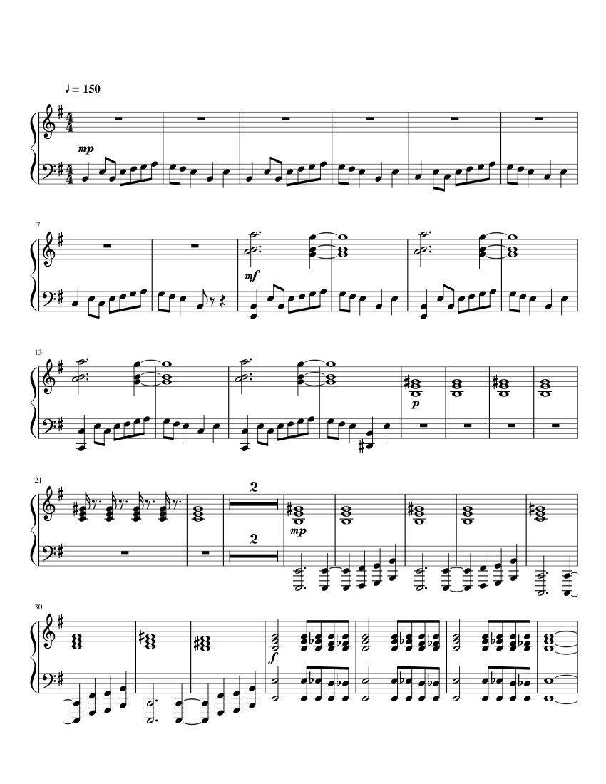 Ode To Sleep Piano Chords