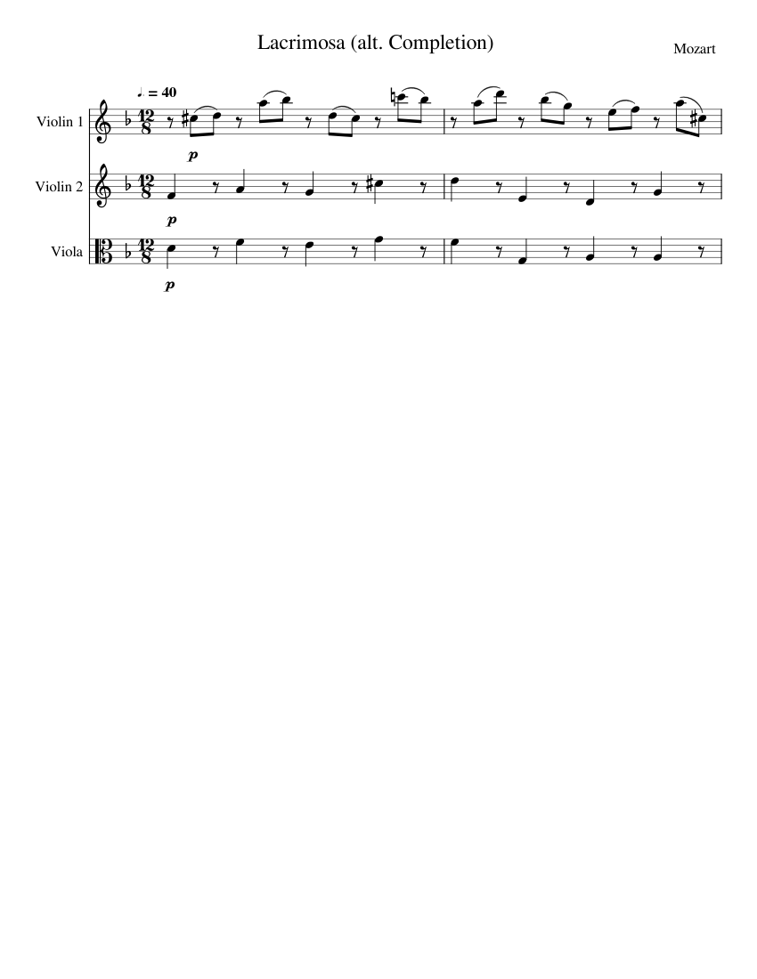 Lacrymosa from Requiem K626