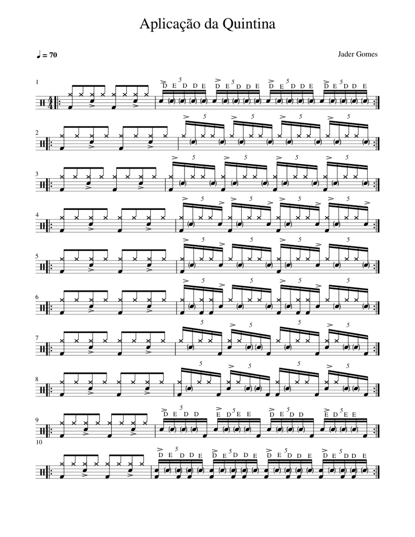 Quinterna Instrument Aplicação da Quintina - piano tutorial