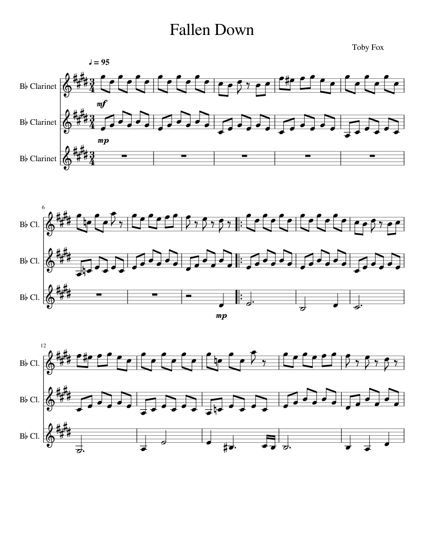 Fallen Down piano tutorial