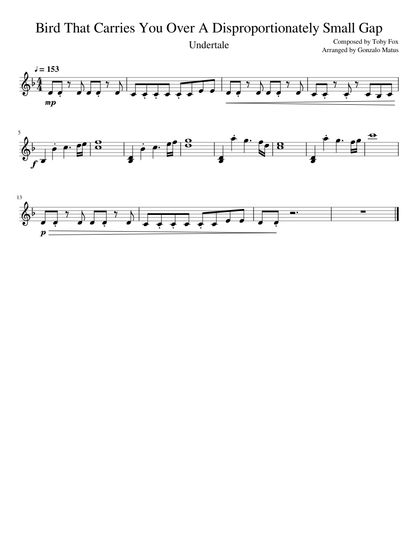 Bird That Carries You Over A Disproportionately Small Gap - Violin Solo