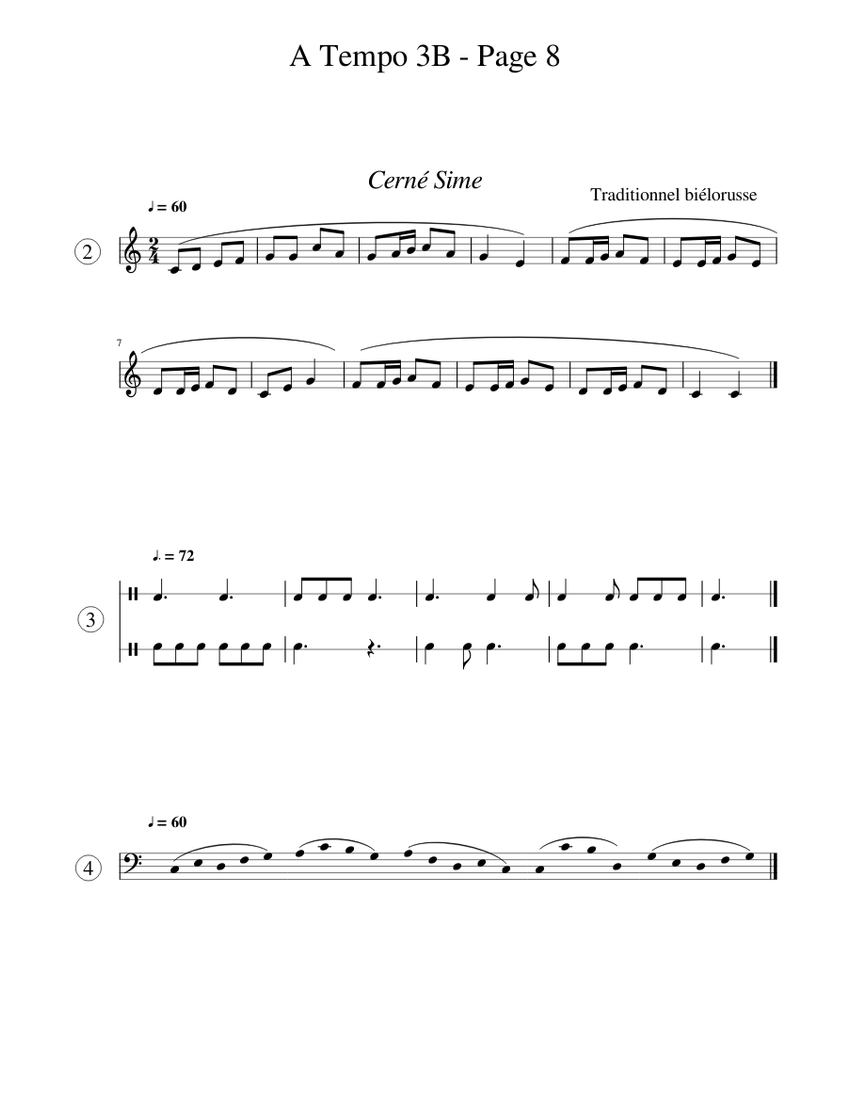 A Tempo 3B Page 8 Sheet music for Piano, Woodblock (Mixed Trio