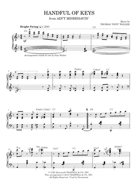 Free Handful Of Keys by Fats Waller sheet music | Download PDF or print on  Musescore.com