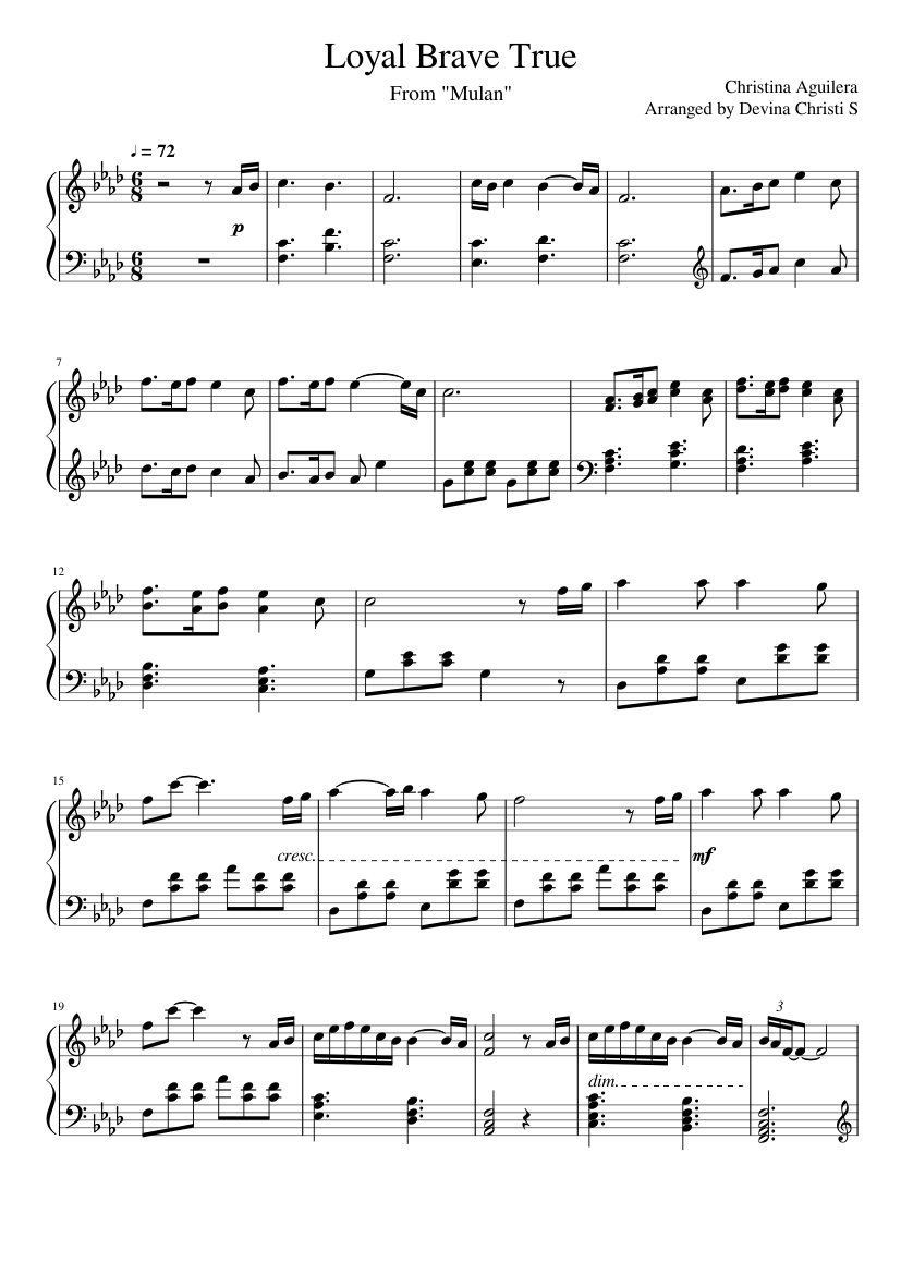 loyal-brave-true-sheet-music-for-piano-solo-download-and-print-in