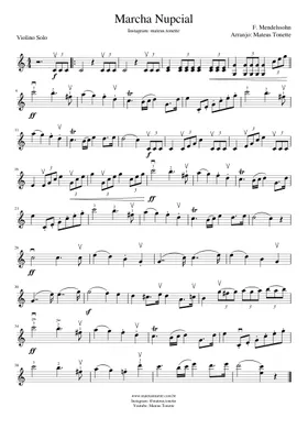 Marcha Nupcial para Violino - Versão Violinista Mateus Tonette Sheet music  for Piano (Solo) Easy | Musescore.com