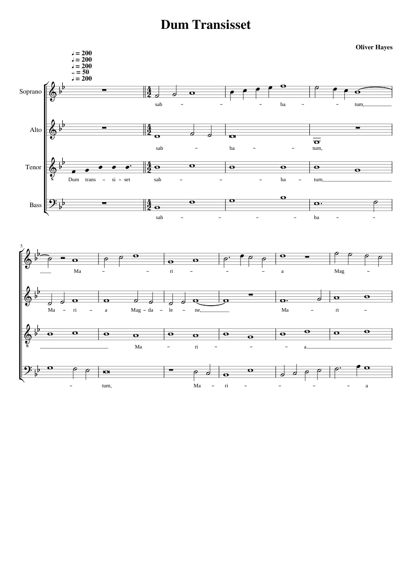 Dum Transisset Sabbatum