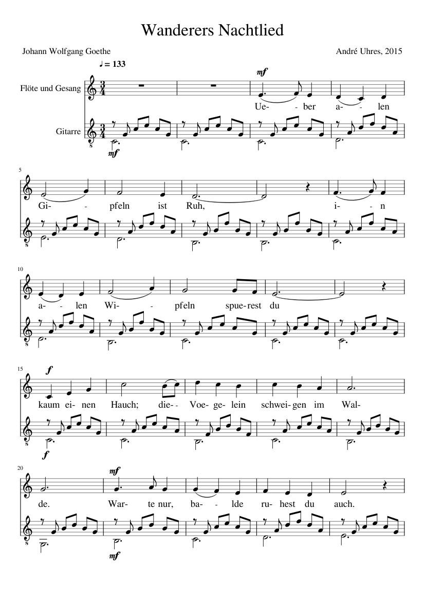 Wanderers Nachtlied