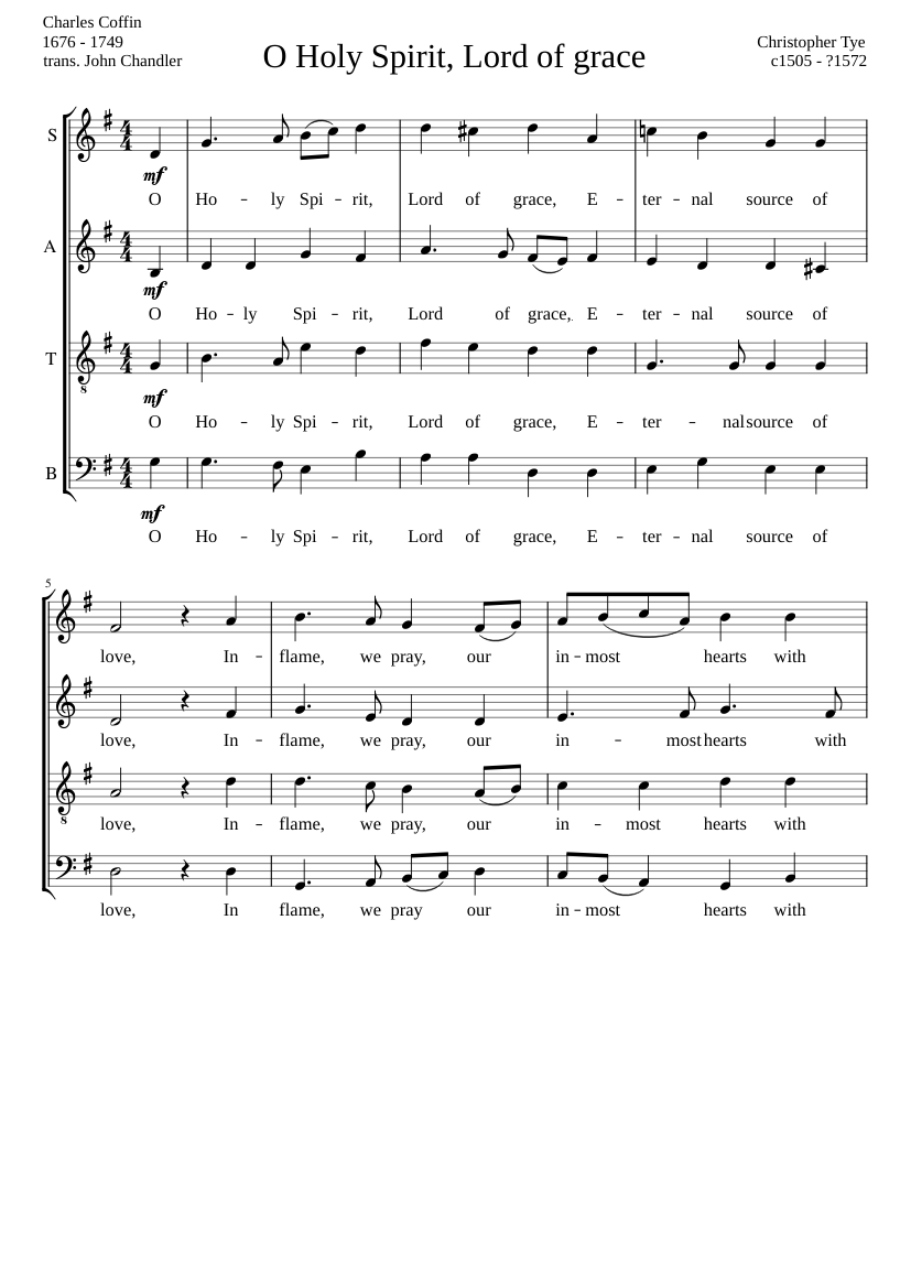 O Holy Spirit Lord of Grace