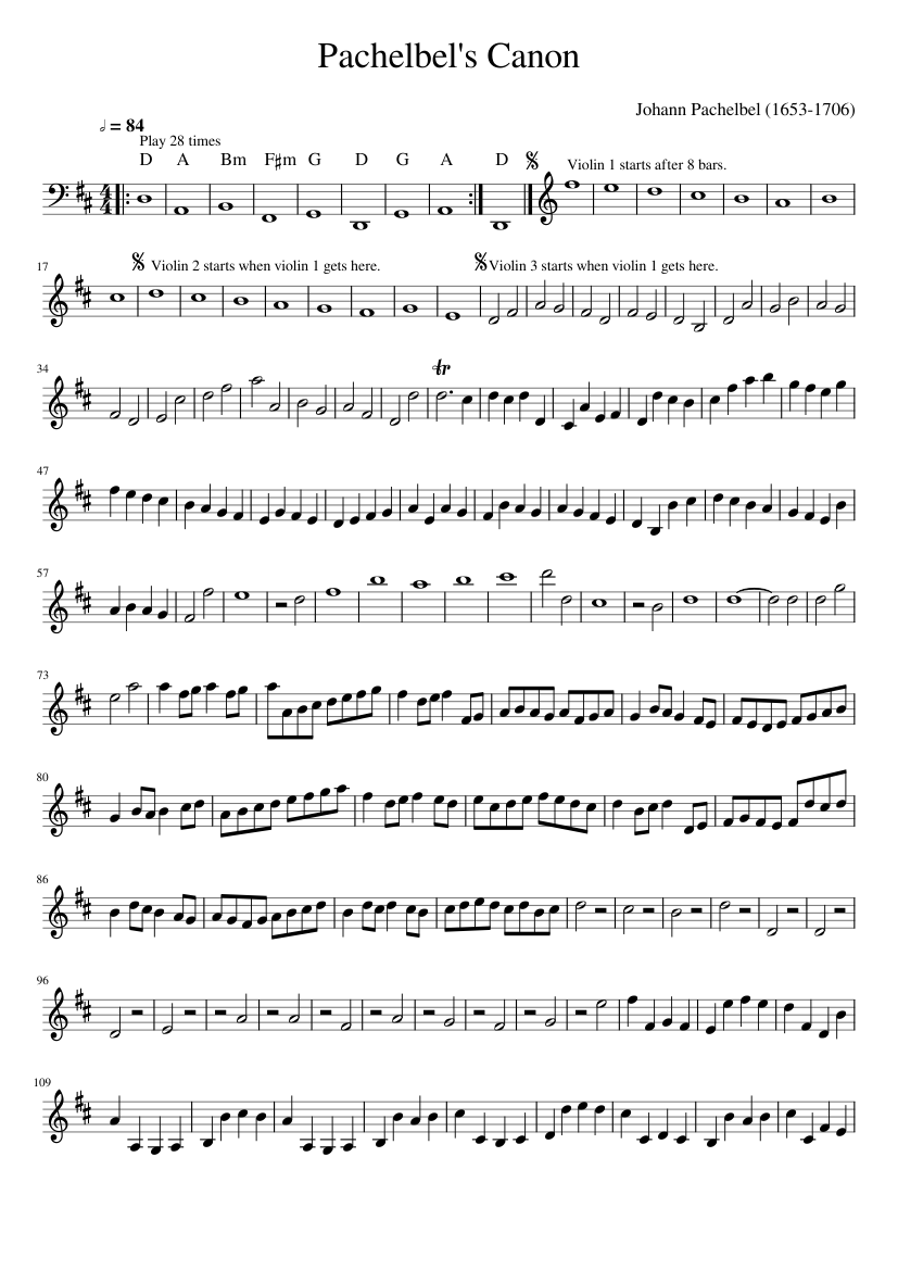 Canon and Gigue in D major P.37