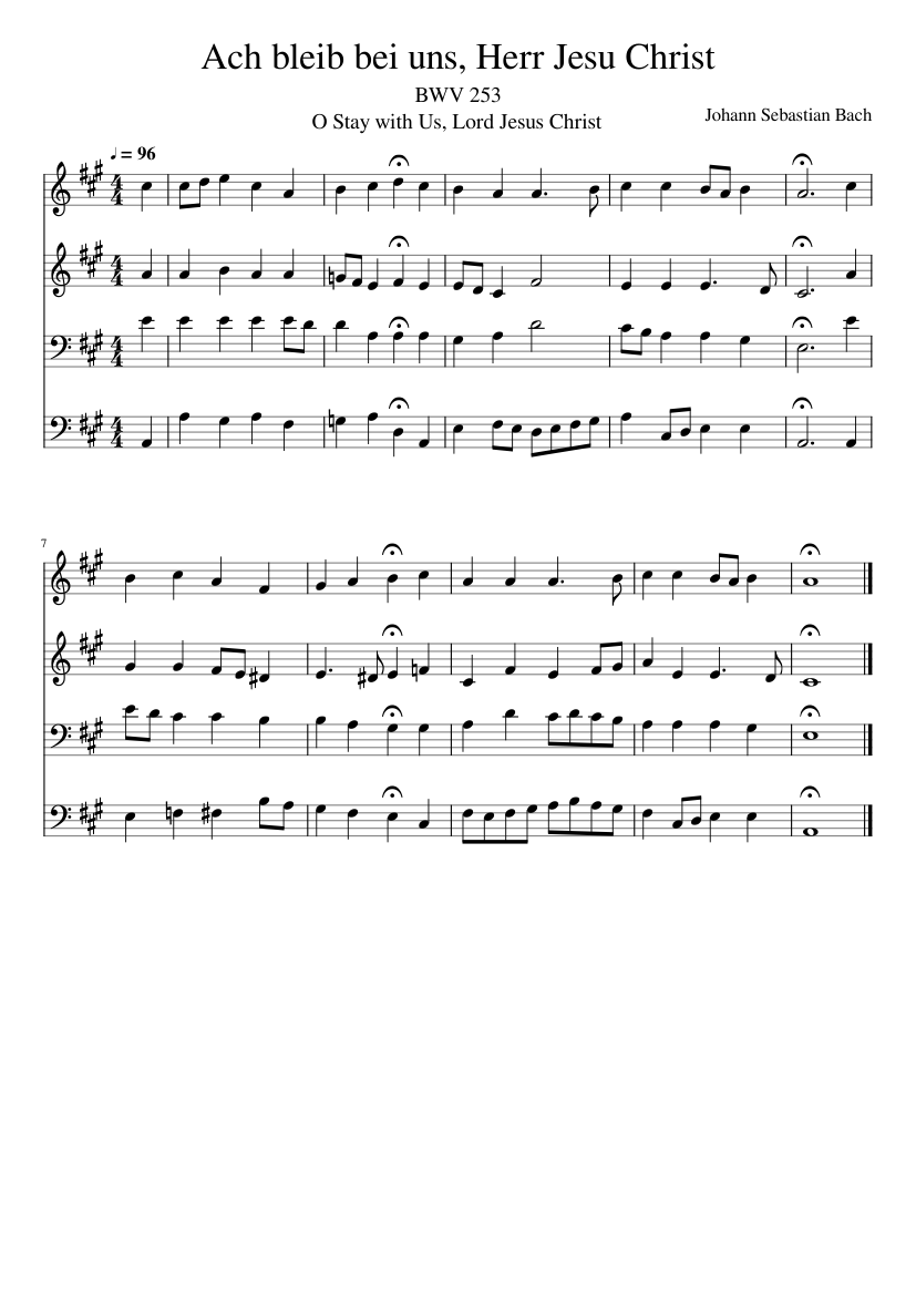 Ach bleib bei uns Herr Jesu Christ