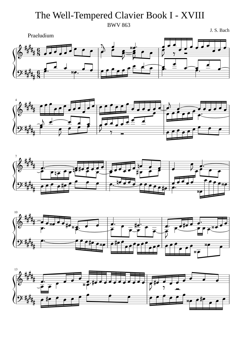 Prelude and Fugue in G-sharp minor BWV 863