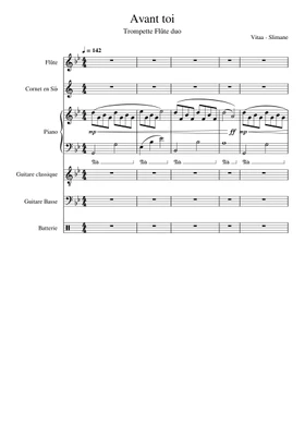 Free avant toi by Vitaa & Slimane sheet music | Download PDF or print on  Musescore.com