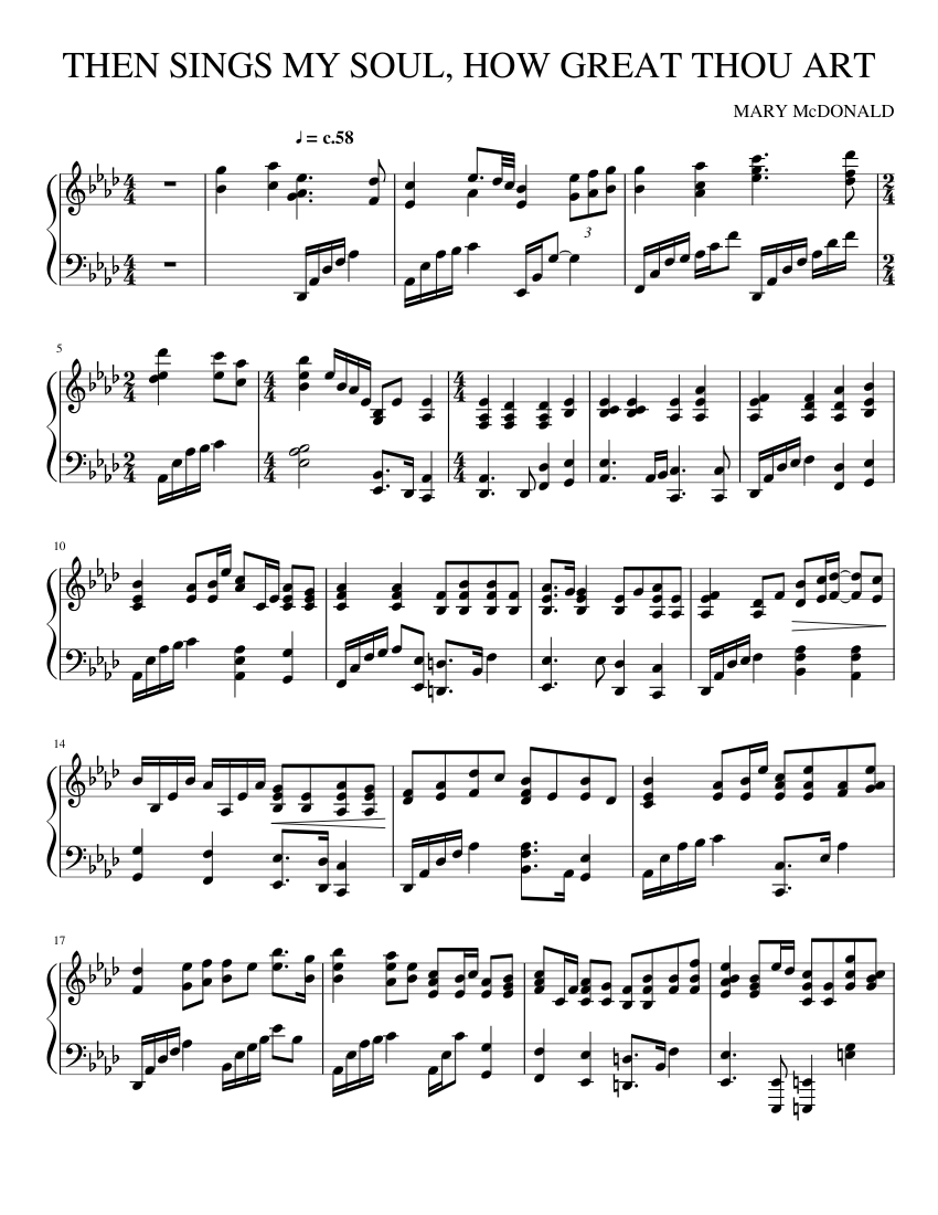 How Great Thou Art Sheet music for Piano (Solo)