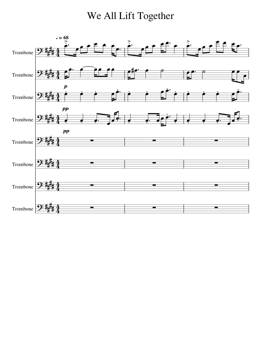 Warframe - We All Lift Together Sheet music for Trombone (Bagpipe Band) |  Musescore.com