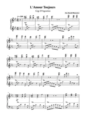 Gigi D'Agostino - L'Amour Toujours Sheet music for Piano (Solo) |  Musescore.com