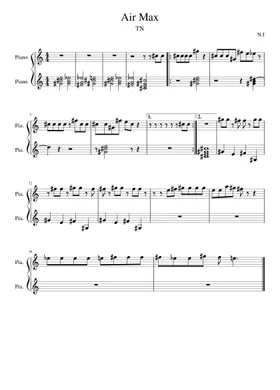 Free Air Max by Ninho et Rim'k sheet music | Download PDF or print on  Musescore.com