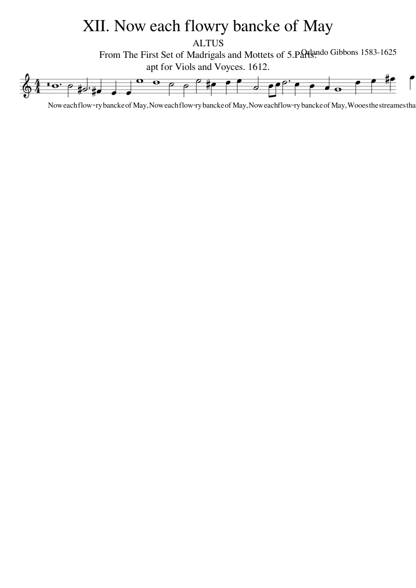 XII. Now each flowry bancke of May