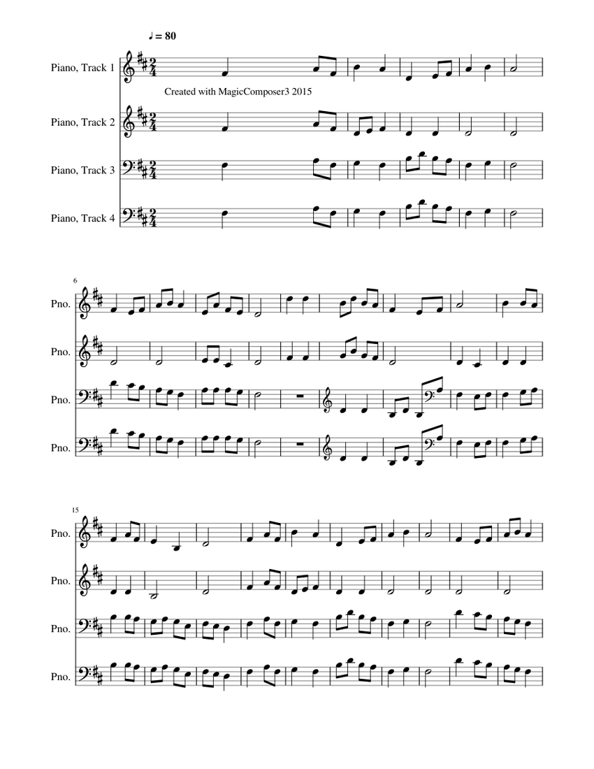 NCY046SATB_PIANO Sheet music for Piano (Church Choir) | Musescore.com