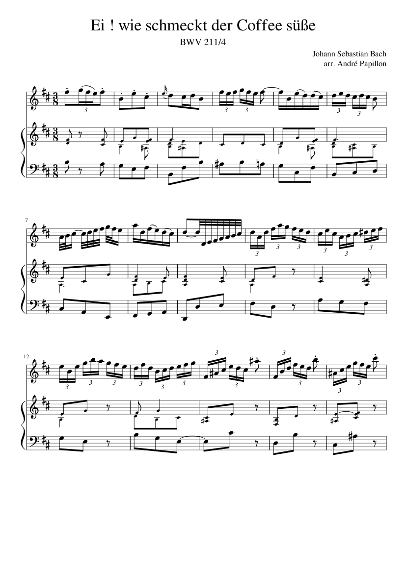 Schweigt stille plaudert nicht BWV 211 (Coffee Cantata)