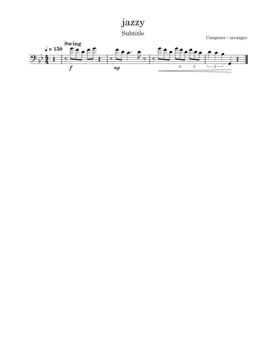 jazzy Sheet music for Trombone (Solo) | Musescore.com