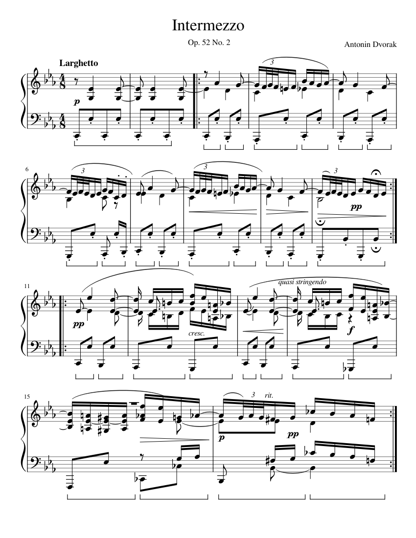 Intermezzo Op. 52 No. 2