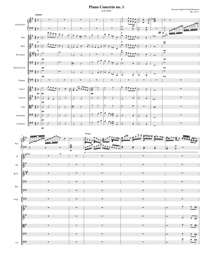 THE HELL CONCERTO Sheet music for Piano, Flute, Oboe, in b