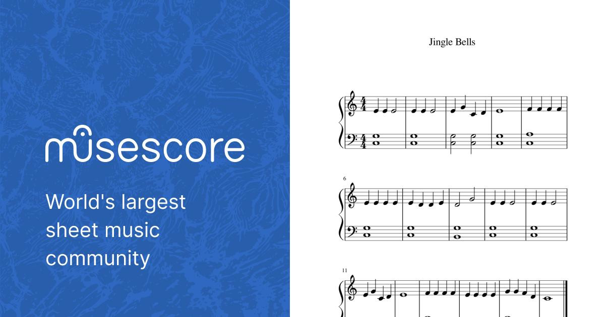 Jingle Bells Alpha Notes 5 finger - Easy Piano - Digital Sheet