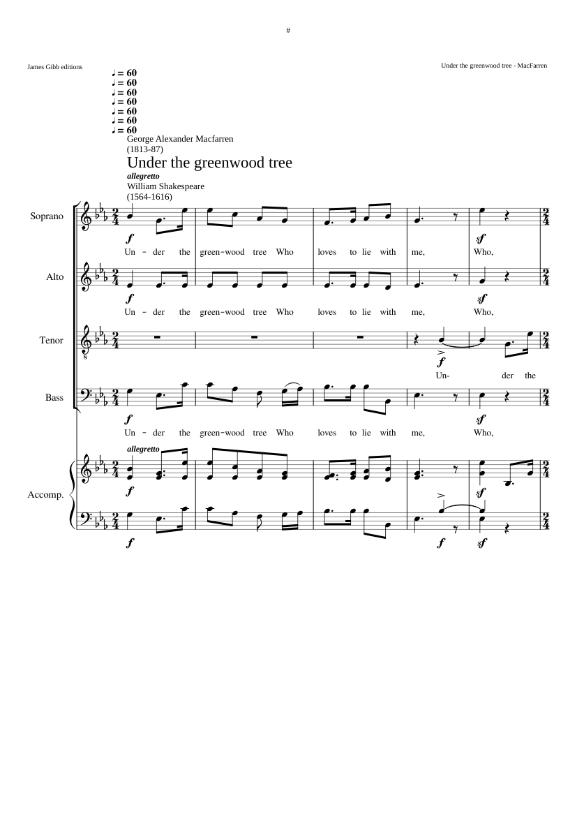 Under the greenwood tree