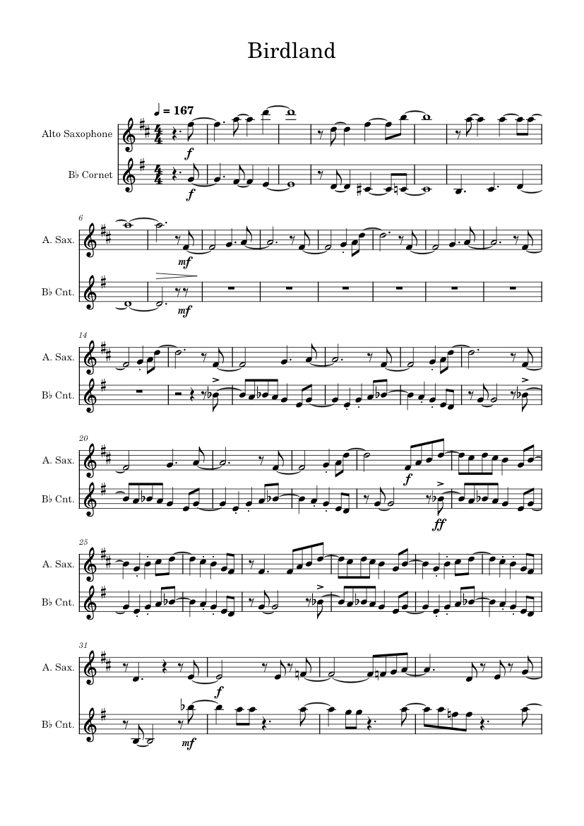 Birdland Maynard Ferguson Birdland Sheet Music With Chords For Cornet Birdland Maynard Ferguson Birdland Sheet Music With Chords For Cornet