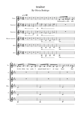 Traitor by Olivia Rodrigo - B-Flat Trumpet - Digital Sheet Music