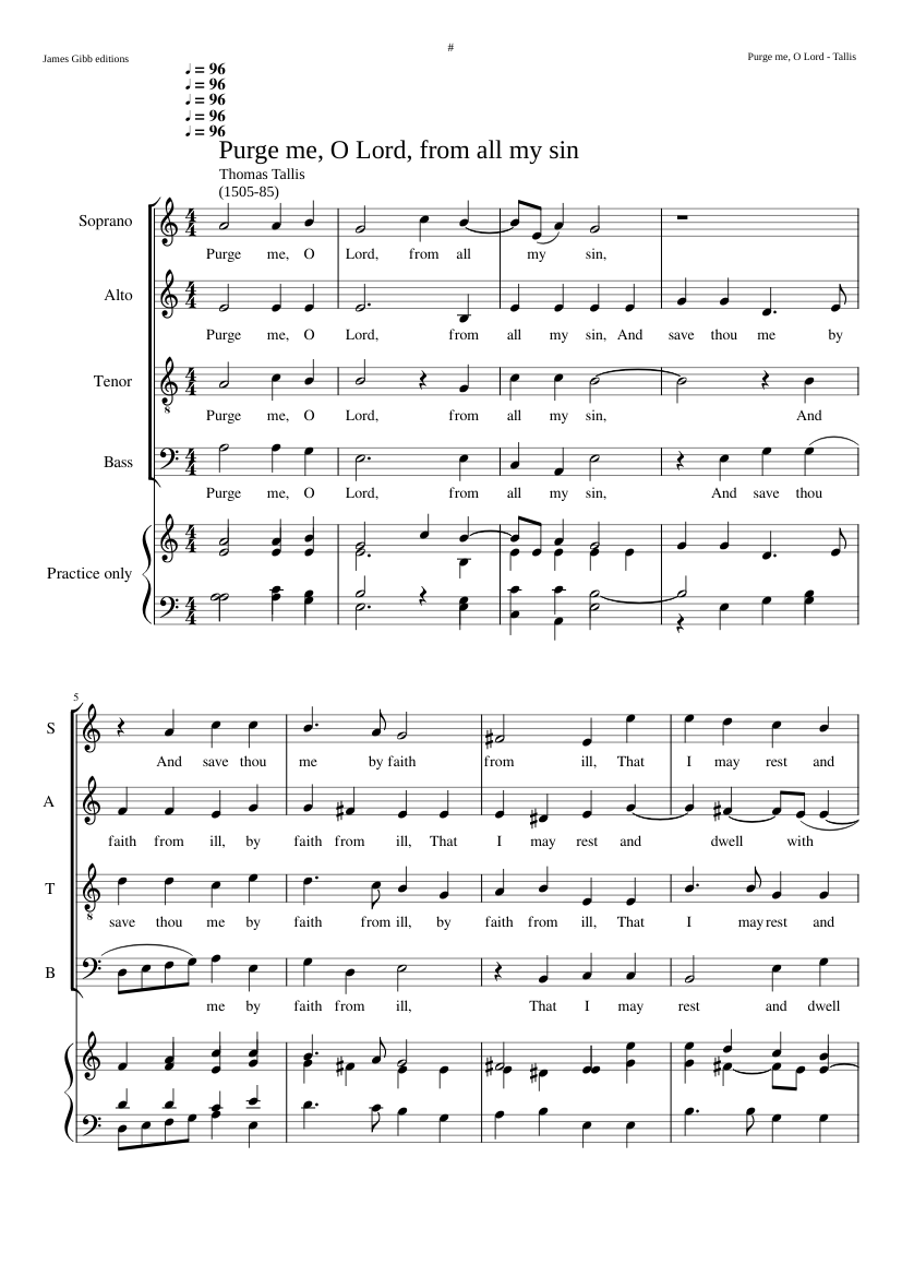 Purge me O Lord from all my sin