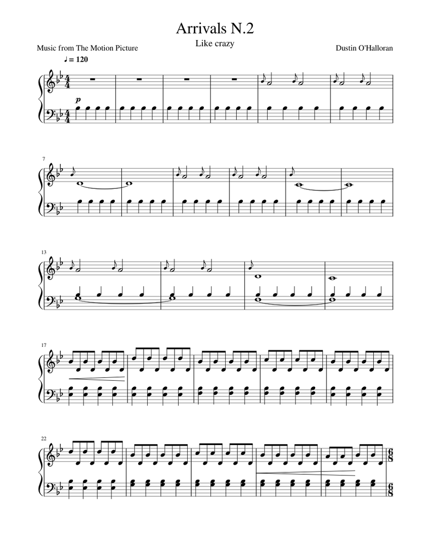 Arrivals N 2 Sheet Music For Piano Solo Musescore Com