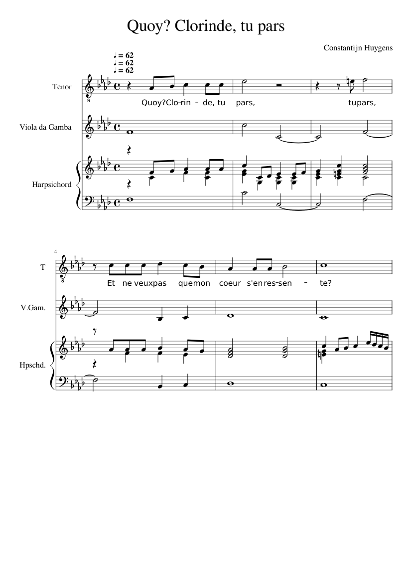 Quoy? Clorinde tu pars