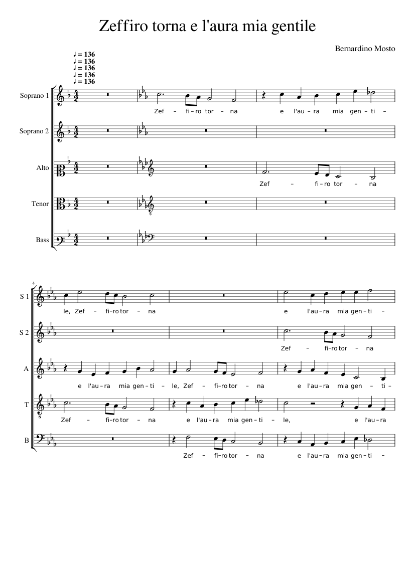 Zeffiro torna e l'aura mia gentile