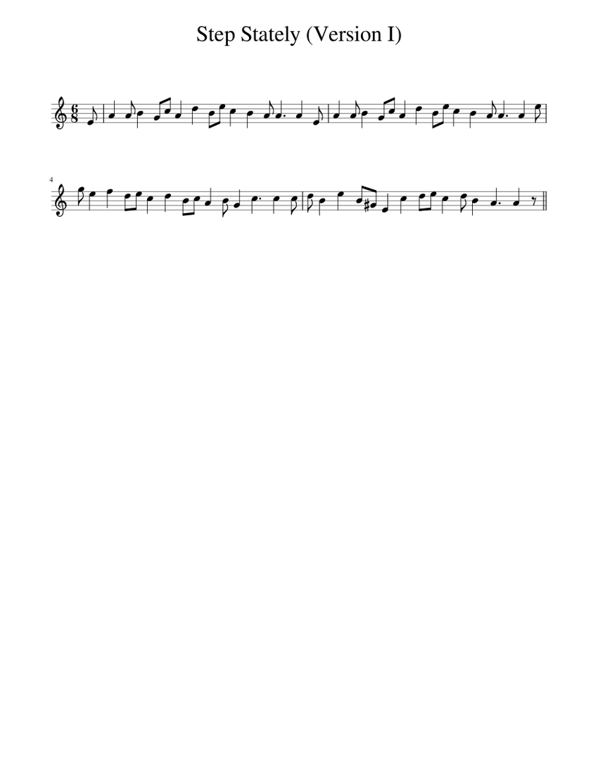 Stately Step Step Stately (Version I) Sheet music for Piano (Solo) Easy | Musescore.com