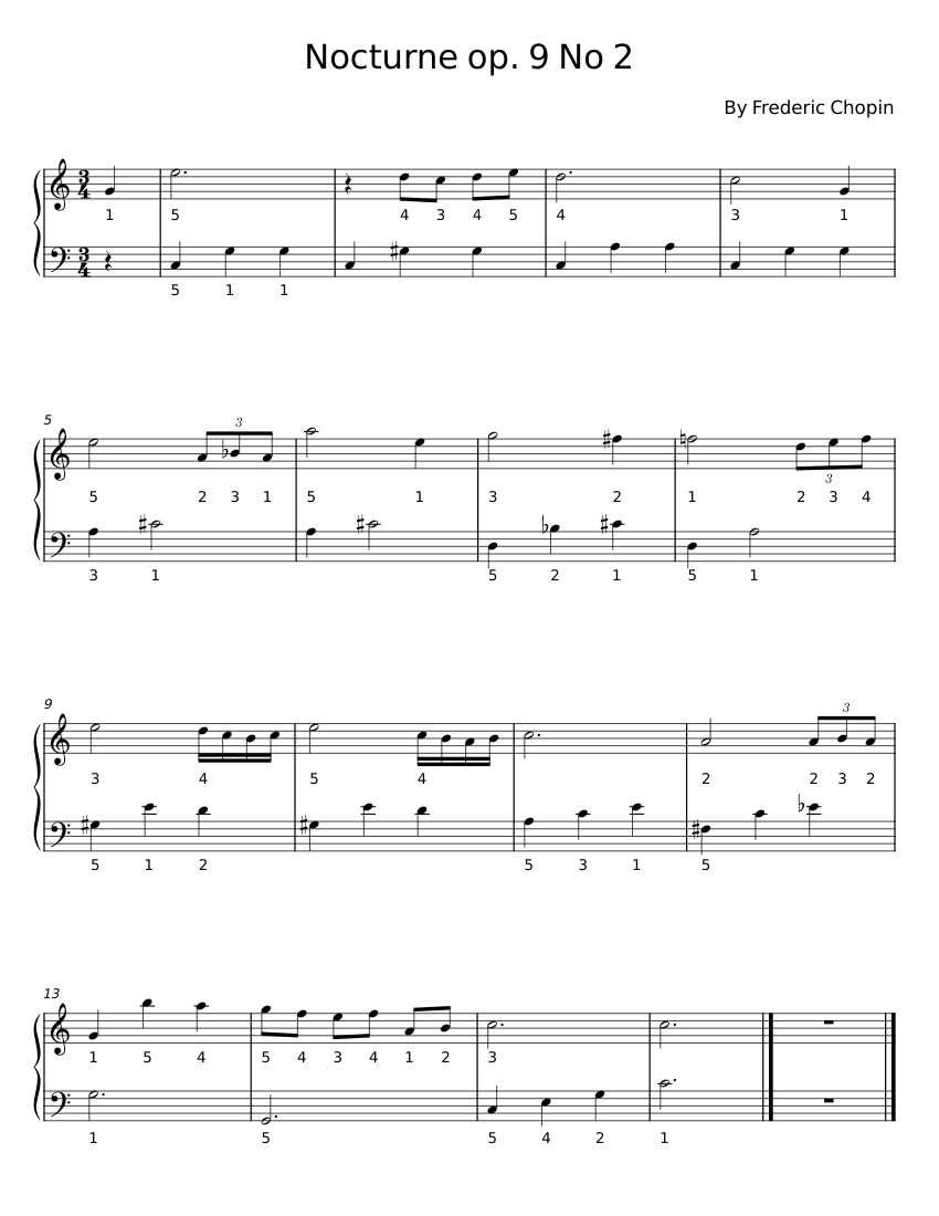 Nocturne in E-Flat Major - Frederic Chopin (Alternative Rewrite EASY ...