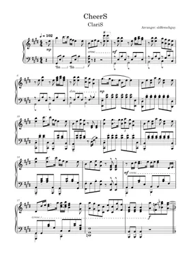 Free Cheers by ClariS sheet music | Download PDF or print on Musescore.com