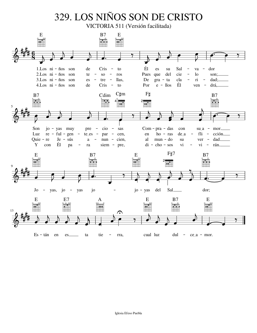 329 Los niños son de Cristo facilitado - piano tutorial