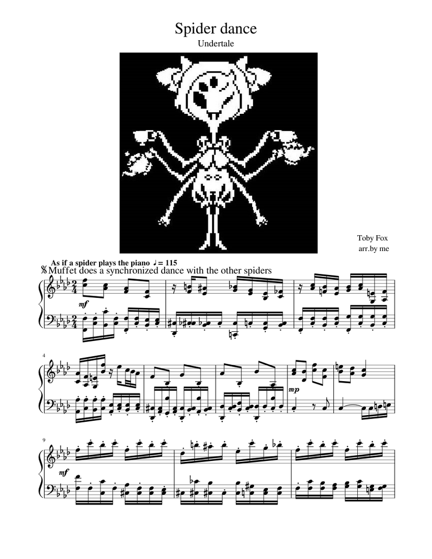 Spider dance Sheet music for Piano (Solo) | Musescore.com