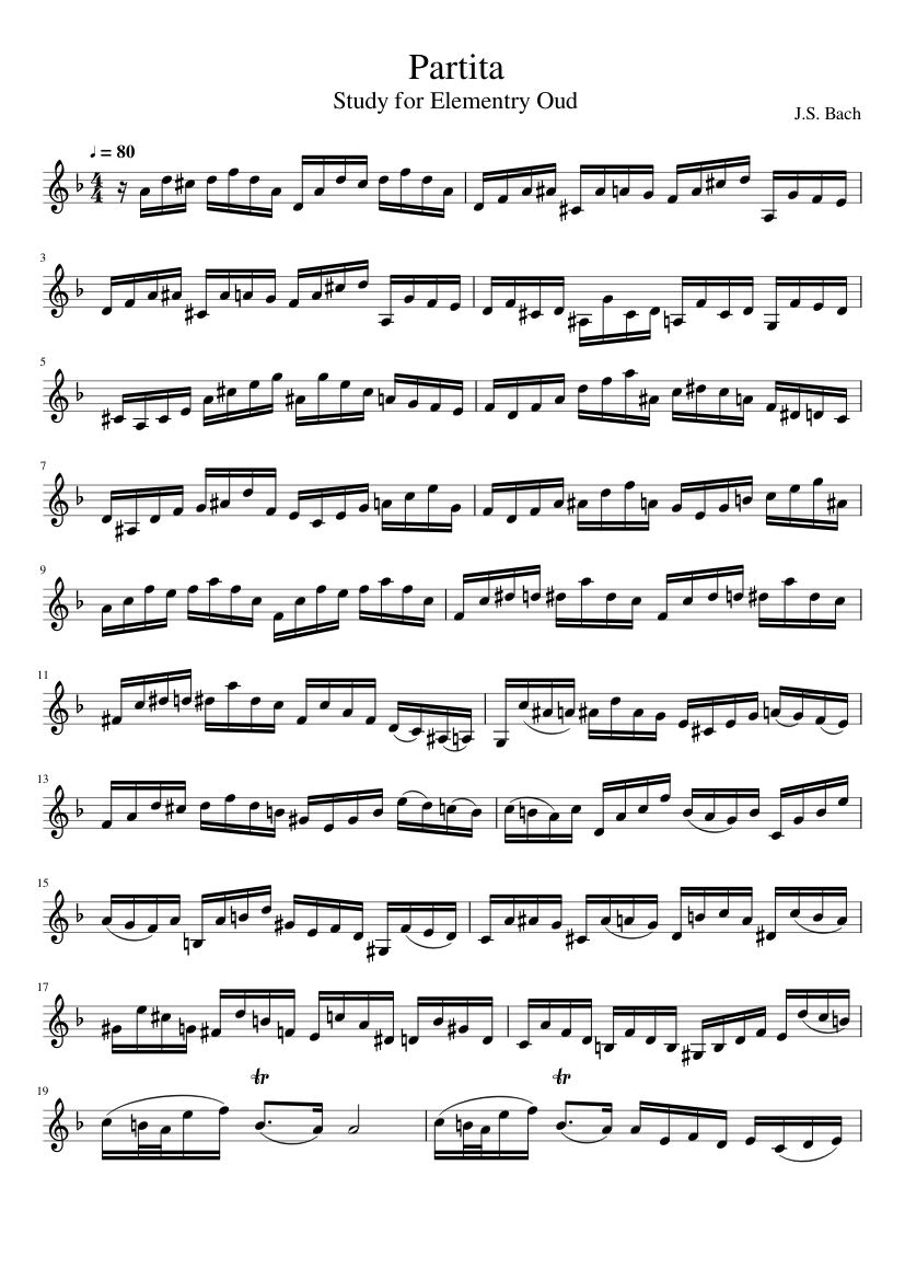 Partita Study for Elementry Oud