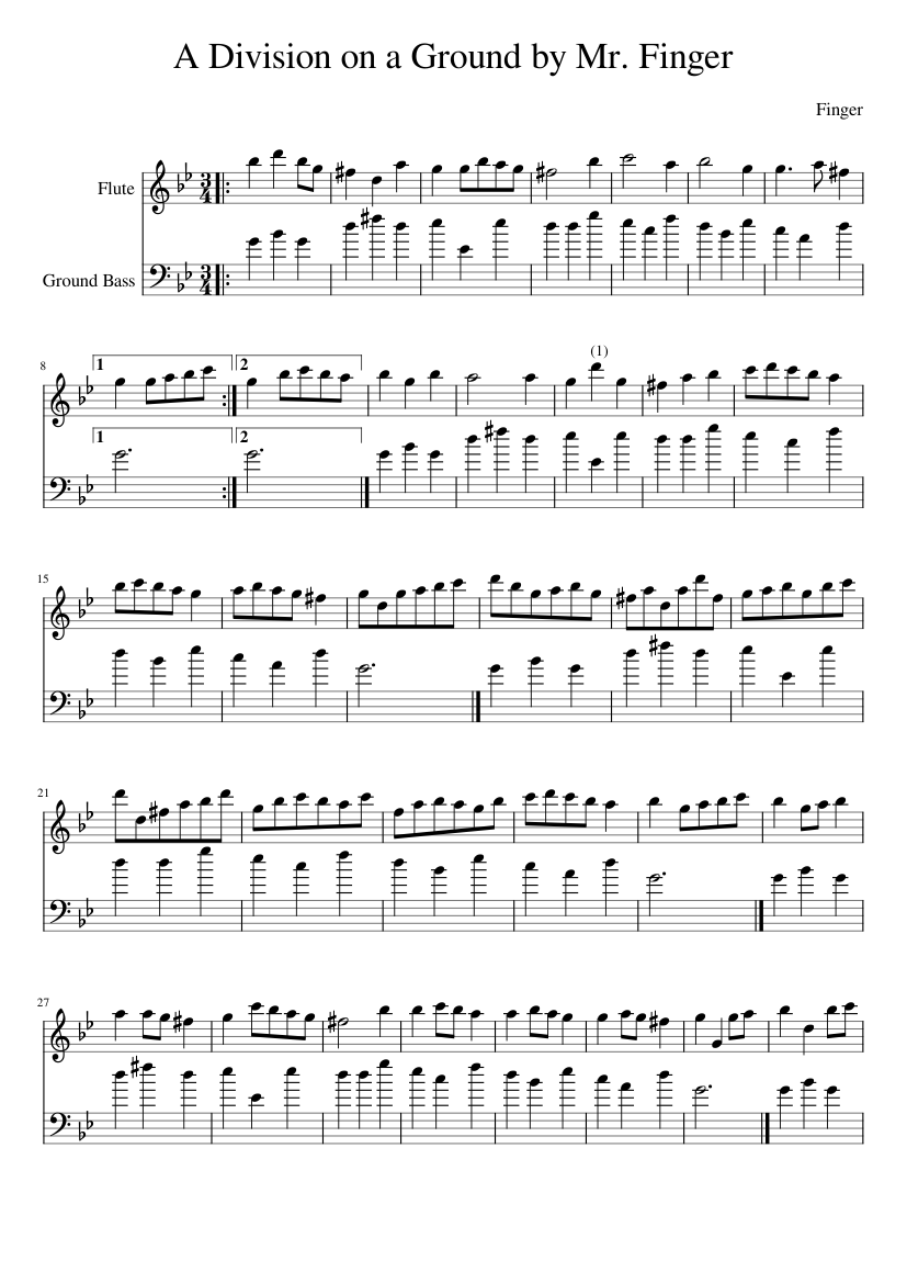 A Division on a Ground by Mr. Finger