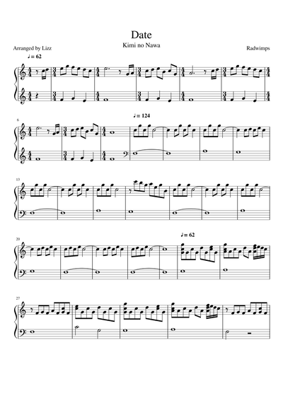 Radwimps Sheet Music Free Download In Pdf Or Midi On Musescore Com Learn to play the latest popular songs the fun way here to find your favourite arrangements and tunes, just type name into the search bar on the top left corner. radwimps sheet music free download in