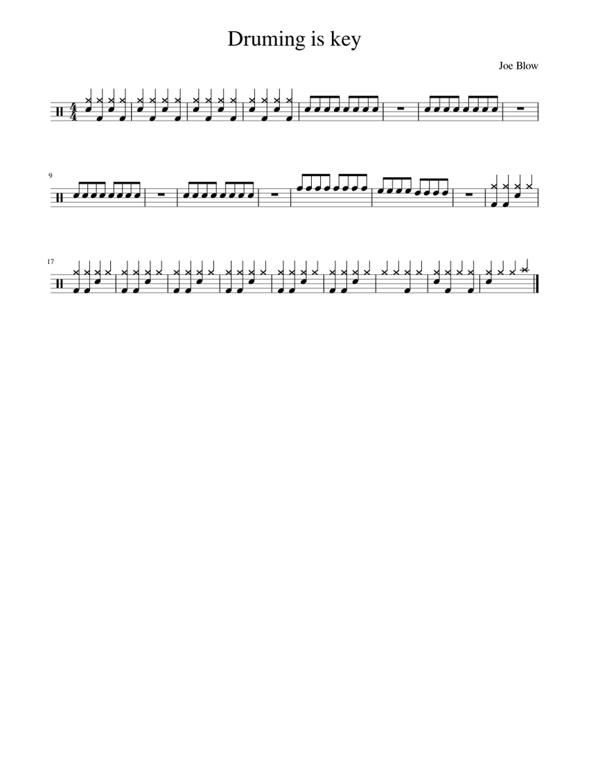 Druming is key - piano tutorial