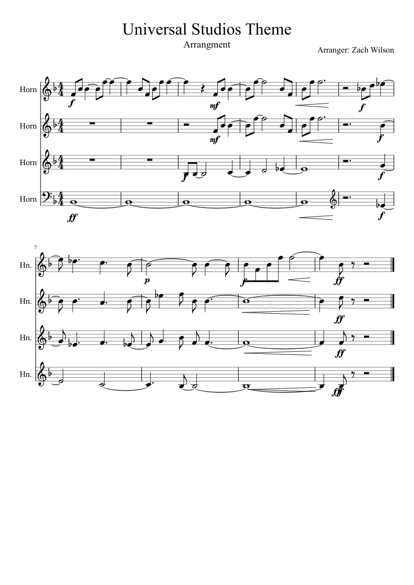 mii channel theme for french horn