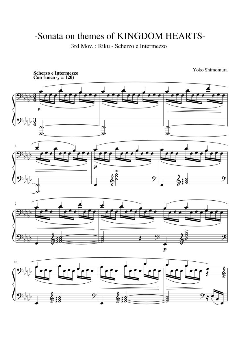 3rd Movement: Riku: Scherzo e intermezzo Sheet music for Piano (Solo) |  Musescore.com